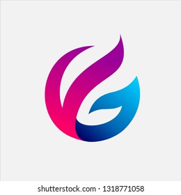 Letter VG Flames