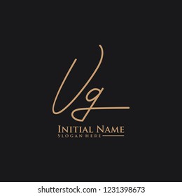 Letter Vg Logo. Initial Letter Design Vector Luxury Colors