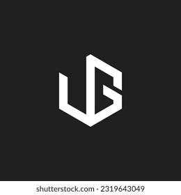 letter vg simple geometric logo vector 