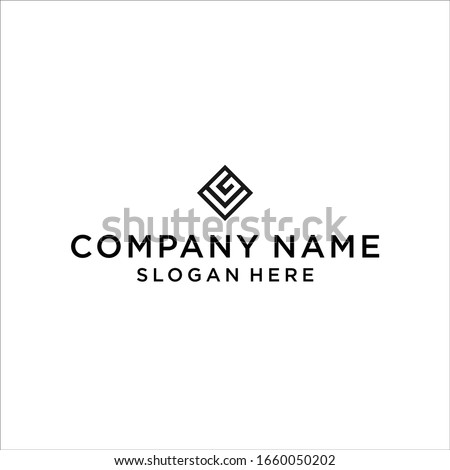 letter vg square logo design vector illustration template