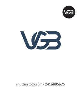 Diseño de logotipo de monograma VGB para carta