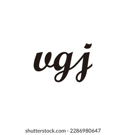Letter vgj connect geometric symbol simple logo vector
