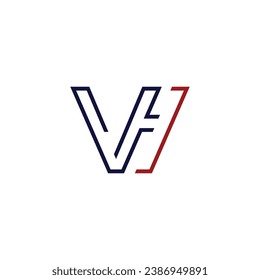 Letter vh initial modern business abstract monogram logo