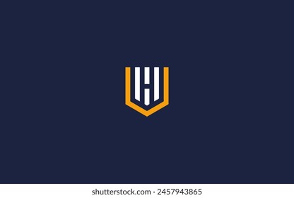 letter vh with shield logo icon design vector design template inspiration