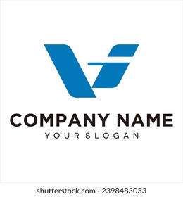 letter vi design logo gradient color icon