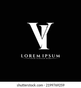 Letter VI Luxury Logo Design Vector