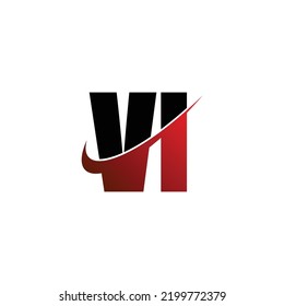 Letter VI Simple Logo Design Vector