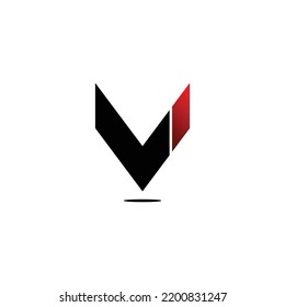 Letter VI Simple Logo Design Vector