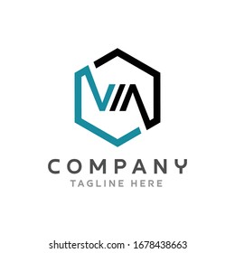Letter VIA Simple Logo Design