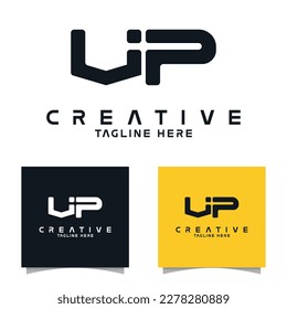 letter UP or VIP logo creative  