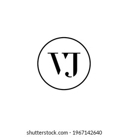 Letter VJ initial monogram logo design, wedding, fashion, make up logo template