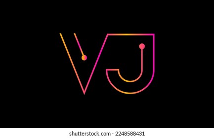 Letter VJ Logo Design. VJ-Logo-Monogramm-Vektorgrafik