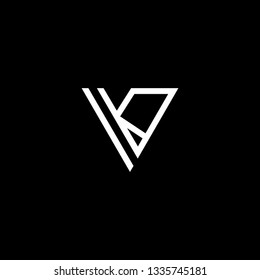 Letter Vk Kv Minimalist Art Monogram Stock Vector (royalty Free 