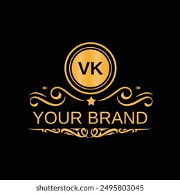 Letter VK logo design template vector for corporate business