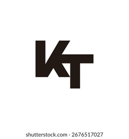 Vector de logotipo geométrico vinculado simple VKT 