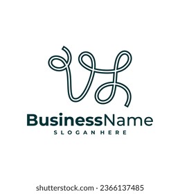 Letra vectorial de diseño del logotipo VL. Concepto de diseño de logotipo VL de lujo