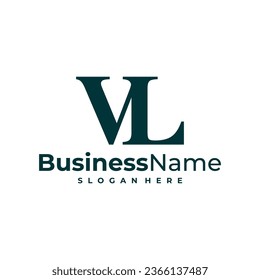 Letter VL logo design vector. Luxury VL logo design template concept