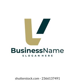 Letter VL logo design vector. Luxury VL logo design template concept