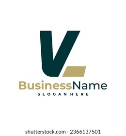 Letter VL logo design vector. Luxury VL logo design template concept