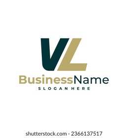 Letter VL logo design vector. Luxury VL logo design template concept