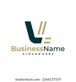 Letter VL logo design vector. Luxury VL logo design template concept