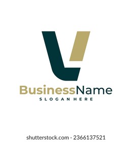 Letter VL Logo Design Vektor. Design-Design-Design-Design-Konzept des Luxus-VL-Logos
