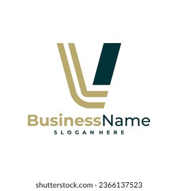 Letter VL logo design vector. Luxury VL logo design template concept