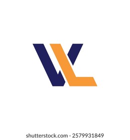 Letter VL logo design vector