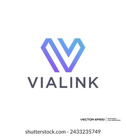 Letter VL logo vector illustration