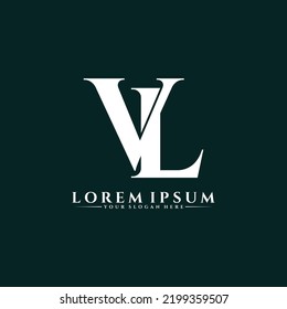 Letter VL luxury logo design vector
