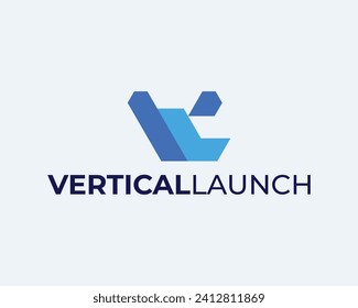 Letter VL LV Simple Monogram Logo