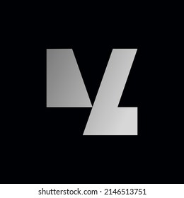 Letter VL Monogram Logo. Abstract letter LV logo vector design. Simple line logo identity