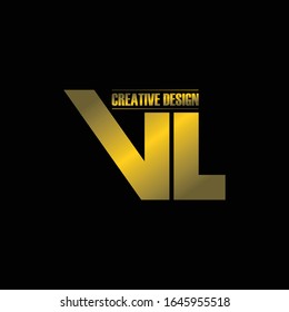 Letter VL simple logo icon design vector