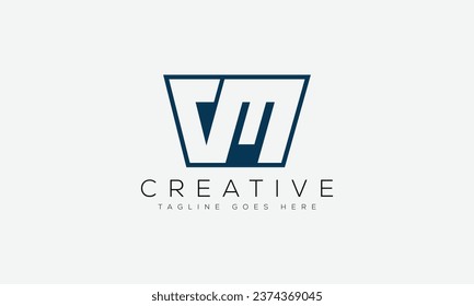 Letter VM logo design template vector illustration