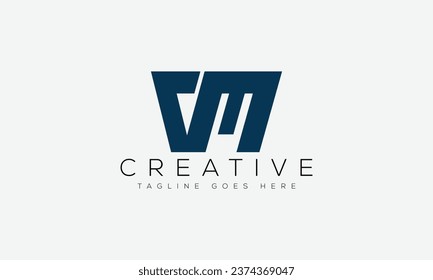 Letter VM logo design template vector illustration
