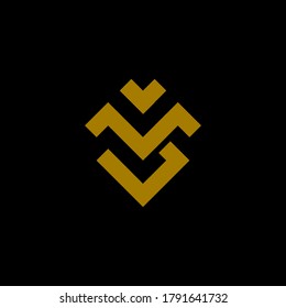 letter vm or mv logo design. vm or mv monogram logo