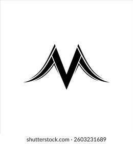 letter Vm or Mv stylish trendy logo