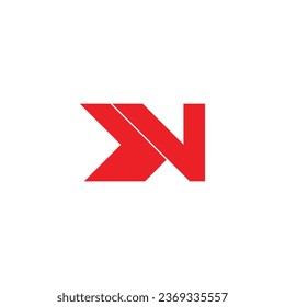 letter vn abstract arrow simple logo vector 