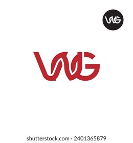 Diseño de logotipo de monograma VNG Carta