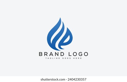 diseño de la plantilla vectorial del logotipo VP de letra para la marca.