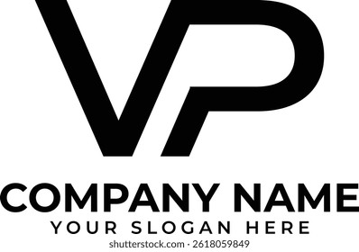 Letra VP logo con Vector
