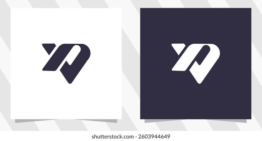 letter vp pv logo design