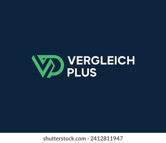 Letter VP PV Simple Monogram Logo