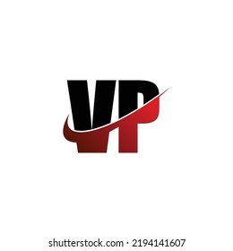 Letter VP simple logo design vector