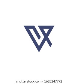 Letter VP triangle logo design vector simple