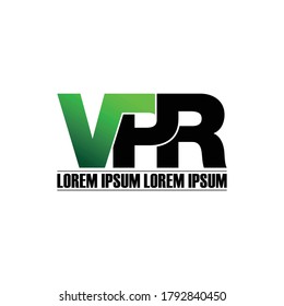 Letter VPR simple logo design vector