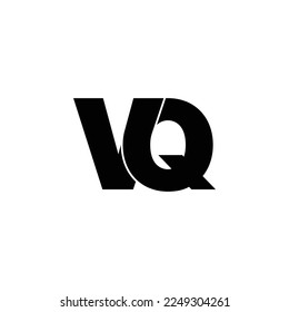 Letter VQ simple logo design vector