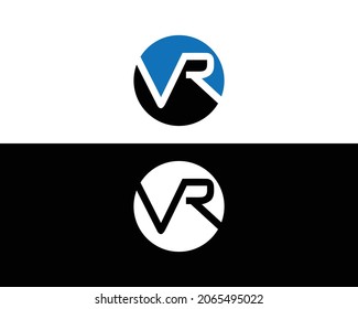 Letter VR Logo Design Concept Vector Symbol Illustration.	