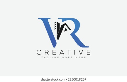 Letter VR logo design template vector illustration.