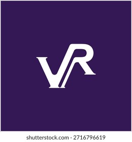 Plantilla de Vector del diseño del logotipo de la letra VR